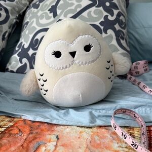 Squishmallows Cream White Owl Plush Pillow
